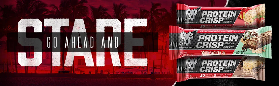 BSN Protein Crisp Mint Mint Chocolate Chocolate Chip 12 Bars 2.01 oz (57 g) Each - BSN - PROTEIN CRISP - PROTEIN PACKED BAR