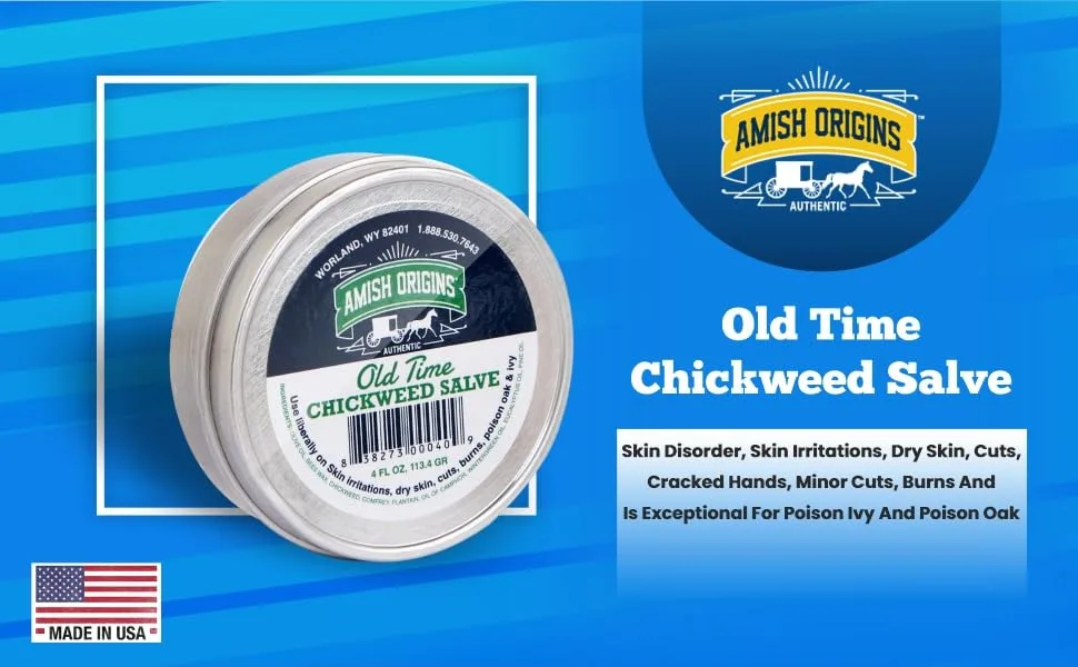 Amish Origins Old Time Chickweed Salve 2 fl oz (56.7 gr) - product information 2
