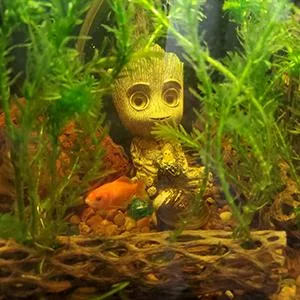 SLOCME Aquarium Groot Air Bubbler Stone Decorations - with 2m/7ft Standard Airline Hose and Control Valve Accessories - SLOCME