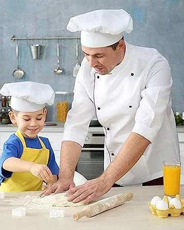 Cooking Chef's Hat 1 Piece Elastic Chef's Hat Unisex Chef's Hat for Kitchen Home Restaurant and Hotel White - Elastische Kochmütze