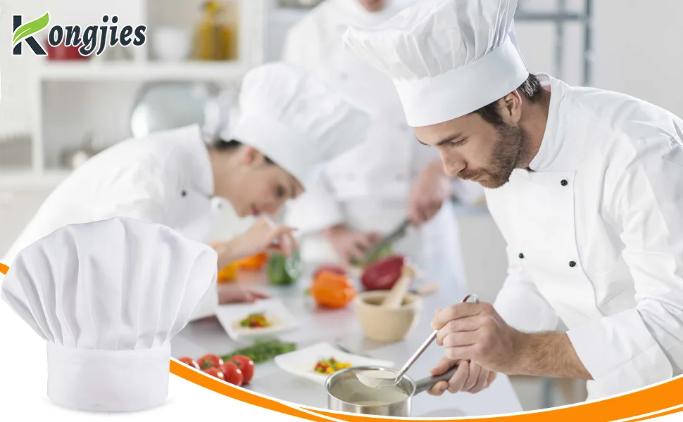 Cooking Chef's Hat 1 Piece Elastic Chef's Hat Unisex Chef's Hat for Kitchen Home Restaurant and Hotel White - Kochen Kochmütze
