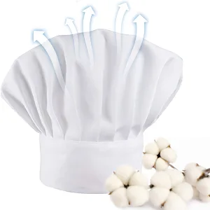 Cooking Chef's Hat 1 Piece Elastic Chef's Hat Unisex Chef's Hat for Kitchen Home Restaurant and Hotel White - Kochen Kochmütze