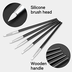 5 Pieces Shaper Silicone Pen for Shaping Modelling Brush Clay Shaper Modelling Tool Brush Colour Shaper Soft Version - Modellier-Pinsel