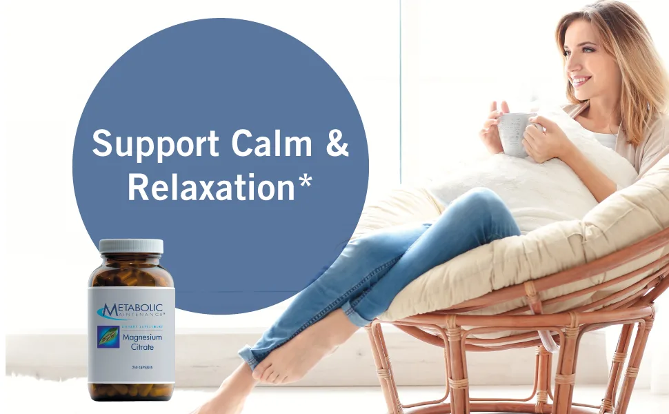 Metabolic Maintenance Magnesium Citrate 250 Capsules - supports calm