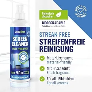 Screen cleaner for flat screens TFT laptops - 250ml cleaner spray - handy reiniger display cleaner screen cleaner spray lcd reiniger bildschirm reiniger