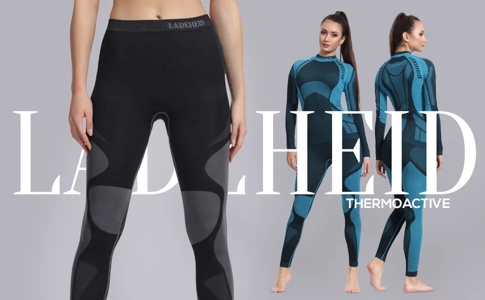 Ladeheid Women's Functional Underwear Long Johns Thermoactive S Black/Red - foto