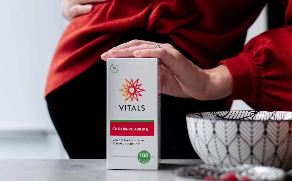 Vitals - Cholin -VC 100 capsules with 400mg cholin litartrate highly dose.Elementary choline from Vitacholine brand.Examined in research. - cholin