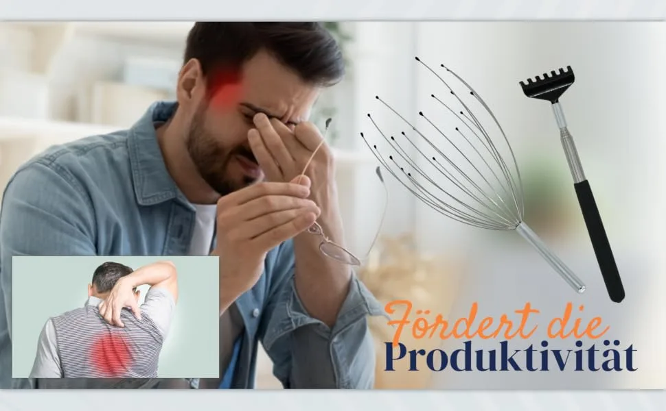 Nayek back scratch cit head massage extendable for magical tingling & deep relaxation.Rust -free head massage spider for improved blood circulation stress relief and hair stimulation in no time - kopfmassage