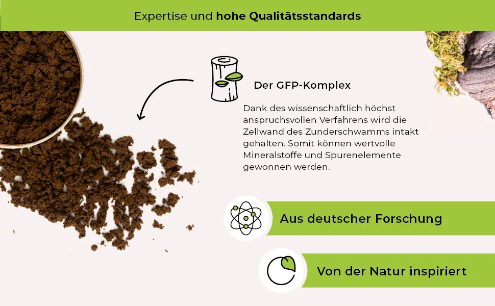 Good Feeling Power | 30g | The GFP-Complex from the tinder fungus | The original tinder fungus powder - Good Feeling Products, Zunderschwamm Pulver