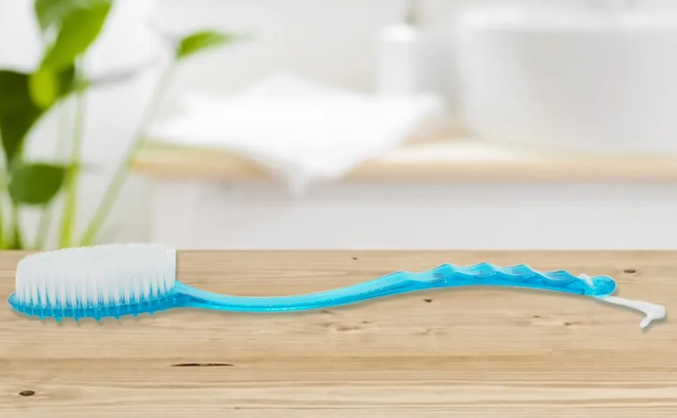 Bath brush back brush for showering skin massage body brush with soft bristles for women men blue - product information 7