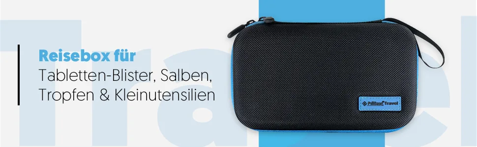 Pillbase travel travel pharmacy - stable medication bag for travel - empty first aid bag - practical medicine storage - pocket pharmacy for emergency - EBC BILD 2