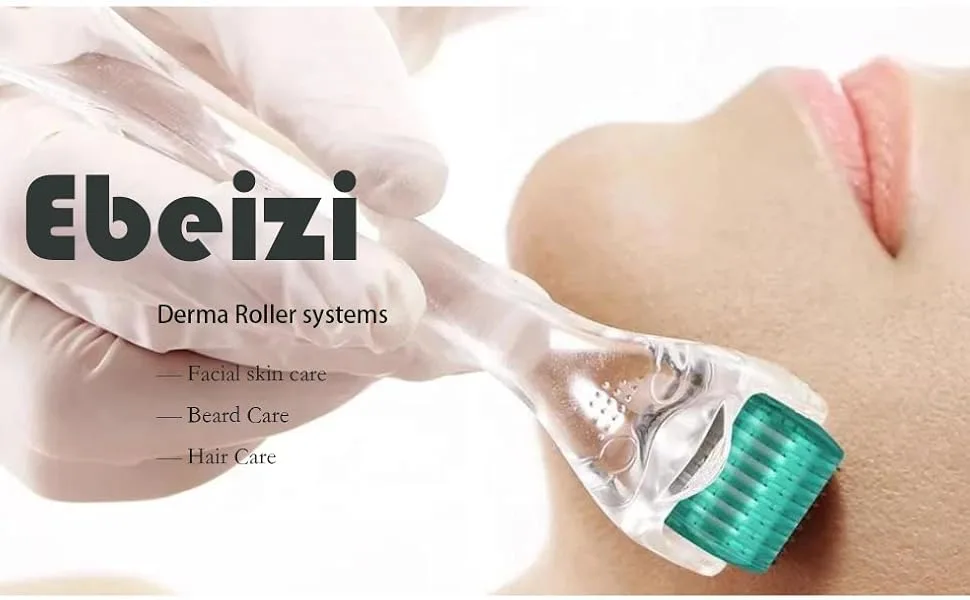 Dermaroller with 192 needles microneedle system anti-aging against acne stretch marks cellulite skin loss hair loss 0.5 mm - derma roller, face roller, microneeding roller