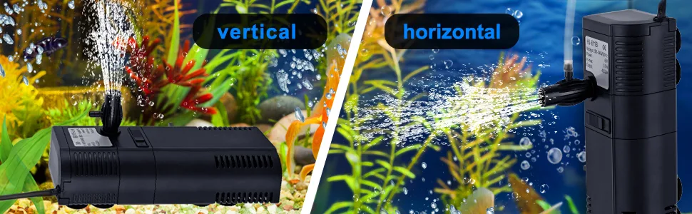 Forever Speed Aquarium Pump Filter Pump Aquarium Internal Filter Aquarium Pump 450 L/h 6Watt - Filterpumpe Aquarium Innenfilter