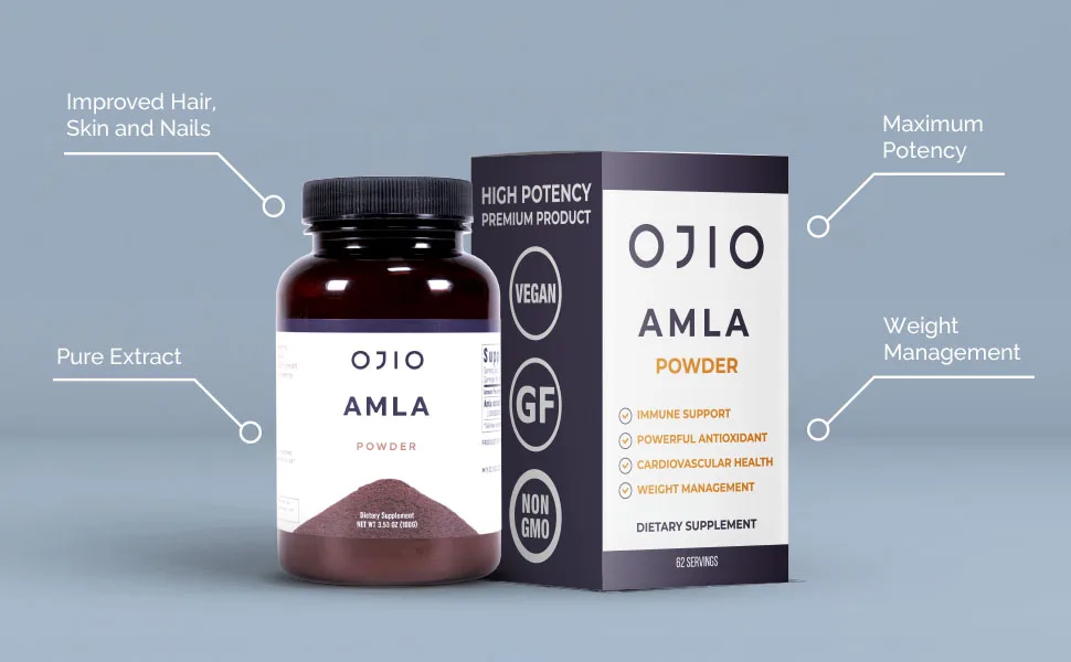 Ojio Amla Powder Extract 3.53 oz (100 g) - amla powder
