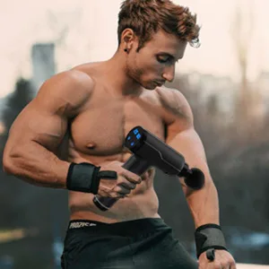 Massage gun hand held Muscle massage gun 20-speed percussion massage device with LCD touchscreen cordless deep fabric with 8 massage heads black - massage gun