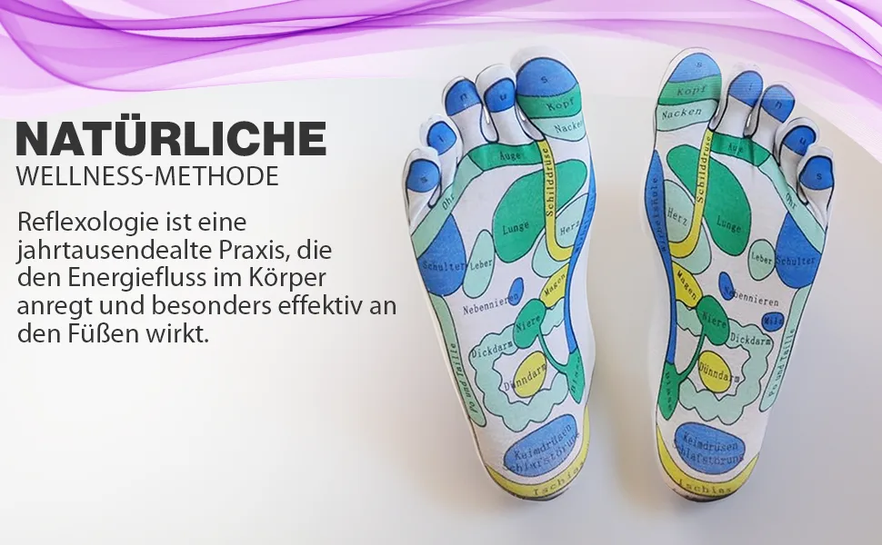 EWShop reflex zone socks 1 pair - for the simple foot reflex zone massage at home foot reflex zone massage massage socks reflexology - B015NGDDIG Reflexzonensocken 2 Paar 5