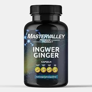 Ginger capsules |Ginger extract |High dose |1000 mg daily dose |Plant |Without additives |120 capsules |Made in Germany |Mastervalley - Ingwer Kapseln