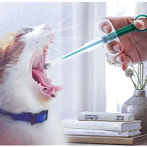 nuoshen 2 Pieces Tablet Feeder Medication Feeder Pet Pusher Syringe Pet Pusher Syringe Tablet Feeder for Cats Small Dogs - Tabletteneingeber