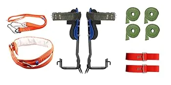 Urbean tree climbing Spike Set Wmlbk Tree Climbing Spike tree climbing equipment set with seat belt for tree climbing tool adjustable Lanyard Rope Rescue Belt (2 claws) - product information 4