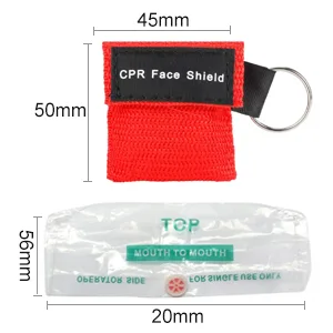 HomeAlexa ventilation mask CPR mask keychain 30 pieces ventilation with check valve Breathe - 10 black + 10 red + 10 blue - product information 4