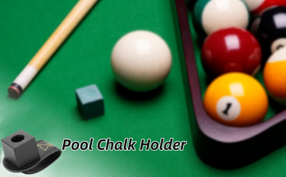 Vbestlife Billiard Chalk Holder Magnetic Billiard Chalk Holder with Belt Clip - Pool Kreidehalter
