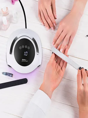Nail dryer professional UV LED lamp for nails nail lamp with 4 timer sleeping function auto sensor touchscreen removable magnetic foot hardening tool for finger/toenail gel Shellac polygel - hand