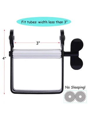 XYKEEY Toothpaste Squeezer Metal Toothpaste Tube Squeezer for Artists Hair Salon Painter... (Black) - tube squeezer