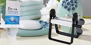 XYKEEY Toothpaste Squeezer Metal Toothpaste Tube Squeezer for Artists Hair Salon Painter... (Black) - tube squeezer