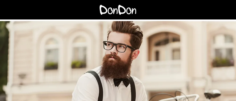 Dondon braces for men narrow 2.5 cm with 3 extra strong braces clips in Y-shaped-elastic and adjustable in length Unity size Fishbone pattern - dondon