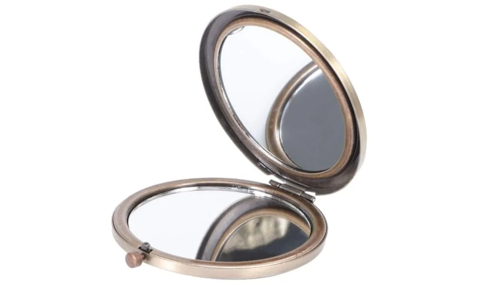 Beaupretty vintage pocket mirror double-sided make-up mirror round compact mirror folding pocket mirror with closure (random style) - product information 2