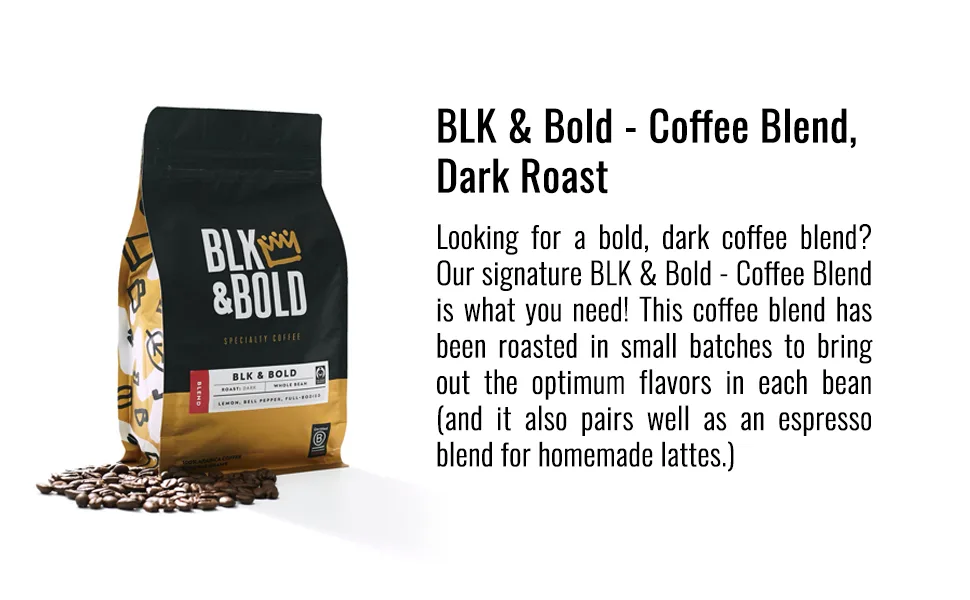 BLK & Bold Specialty Coffee Whole Bean Dark BLK & Bold 12 oz (340 g) - beans