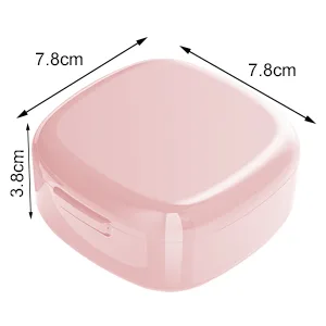 GMedHC braces with sieve portable prosthetic dinner cover invisible tooth clamp storage box prosthesis box for bracket cleaning box white b - GmeDhc