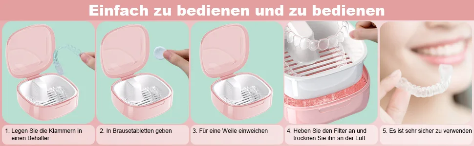 GMedHC braces with sieve portable prosthetic dinner cover invisible tooth clamp storage box prosthesis box for bracket cleaning box white b - GmeDhc