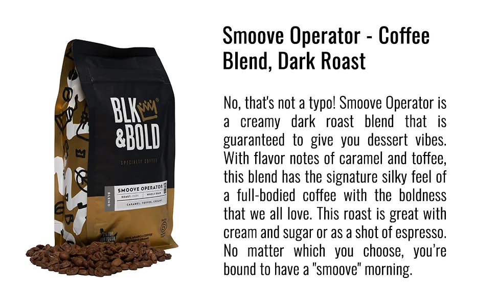 BLK & Bold Specialty Coffee Ground Medium Smooth Operator 12 oz (360 g) - coffee Smoove operator