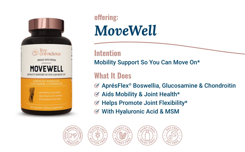Live Conscious MoveWell 120 Capsules - Movewell glucosamine chondroitin