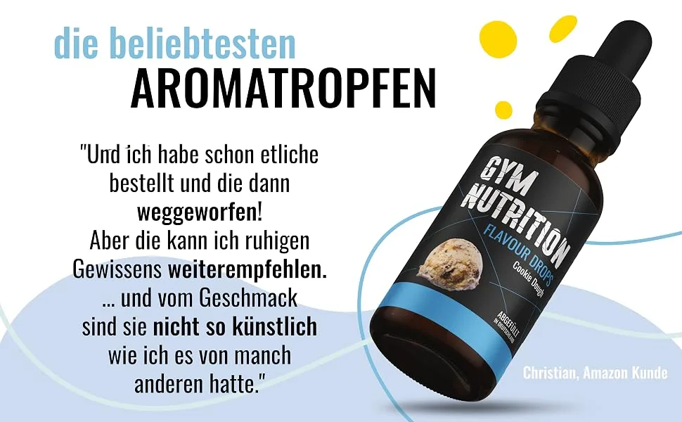 Flavour Drops Flave Drops WITHOUT CALORIES with dosing pipette 50ml great taste For quark yoghurt and more Made in Germany (honey) - Beste