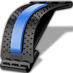 Retoo back extensor back massage device backhoard for lower and upper lumbar spine pain relief back stretcher back trainer for lumbar spine back pain blue - product information 6