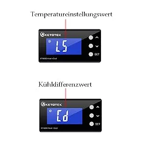 KetoTek Digital thermostat socket 230V with waterproof sensor KT4000 temperature controller socket socket thermostat for aquarium greenhouse heating and cooling kt4000 black - KETOTEK Digitaler Thermostat Temperaturregler Steckdose 230V Fühler 220V Relais Heizung Kühlung