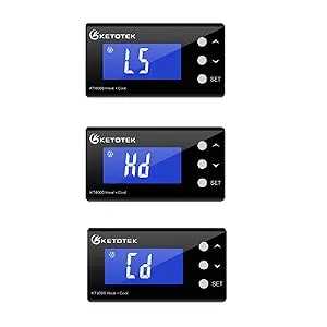 KetoTek Digital thermostat socket 230V with waterproof sensor KT4000 temperature controller socket socket thermostat for aquarium greenhouse heating and cooling kt4000 black - KETOTEK Digitaler Thermostat Temperaturregler Steckdose 230V Fühler 220V Relais Heizung Kühlung