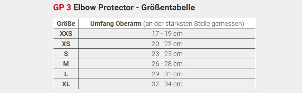 Ortema GP 3 Elbow Protector - Premium Ellenbogen Protector in slim design - Optimal protection for Motobike/Enduro/Downhill/Bike/MTB/Leisure & More XL - GP 3 Ellenbogenprotektor