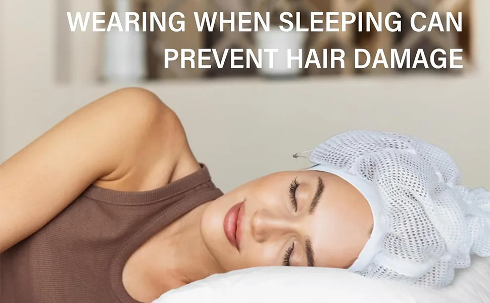Ruzister network ploping cap for drying curly hair hair network for drying mesh ploping cap mesh ploping hood with adjustable strap net ploping - product information 2