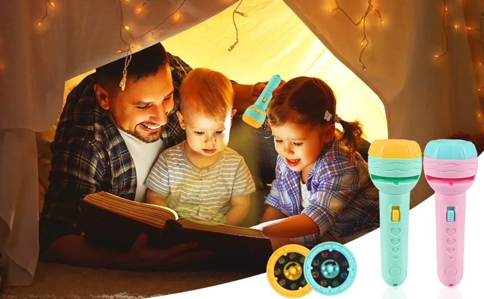 Forhome flashlights Projector for Children 2 Projection Light Toys Dia projector flashlight with 80 animal patterns children's projector flashlight for boys and girls - product information 7