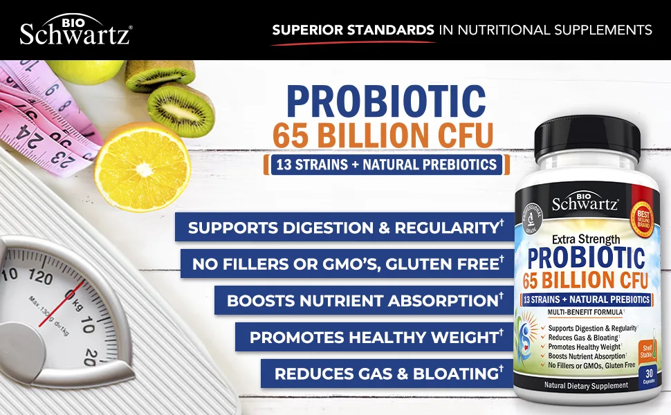 BioSchwartz Probiotic 65 Billion CFU 30 Capsules - BIOSCHWARTZ 65 BILLION CFU