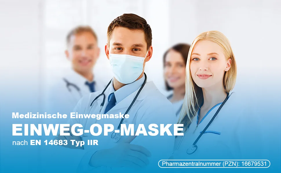Surgical mask according to EN 14683 Type IIR (50 pieces) - OP Maske