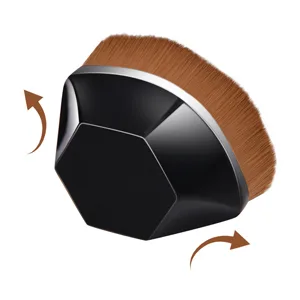 Endoto Foundation Brush Make Up Kabuki Flat Top Face Brush Blush Brush Foundation Wonder Brush for mixing liquid cream concealer premium black - Details