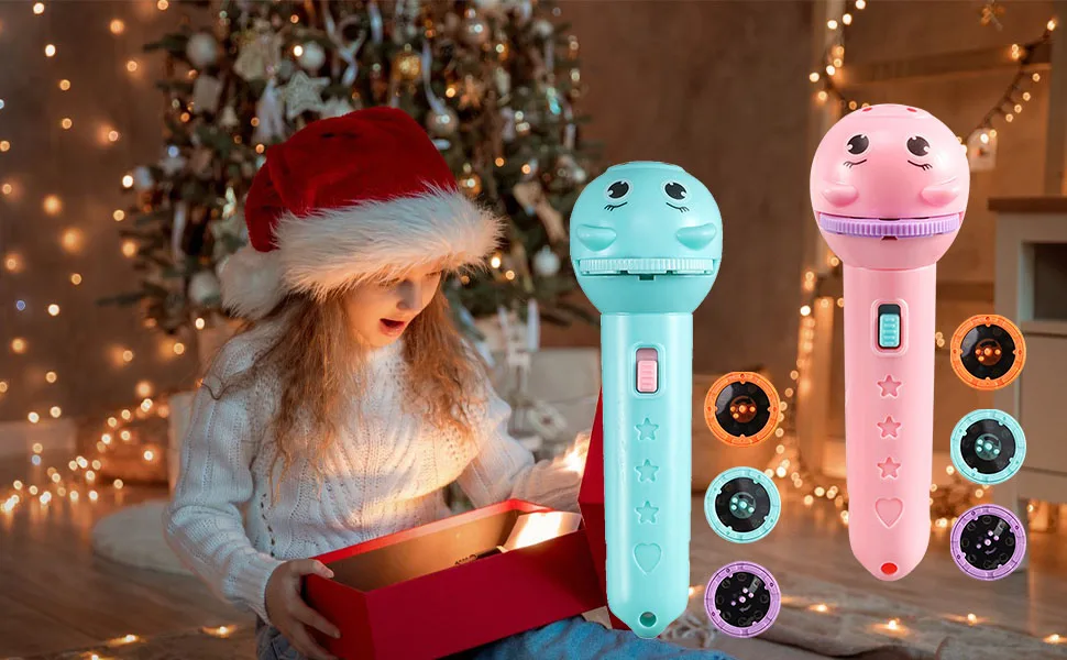 Children projector flashlight flashlight projector for children slide projector flashlight history projector projection light Toy for early childhood education toddlers children 2 pieces - product information 2