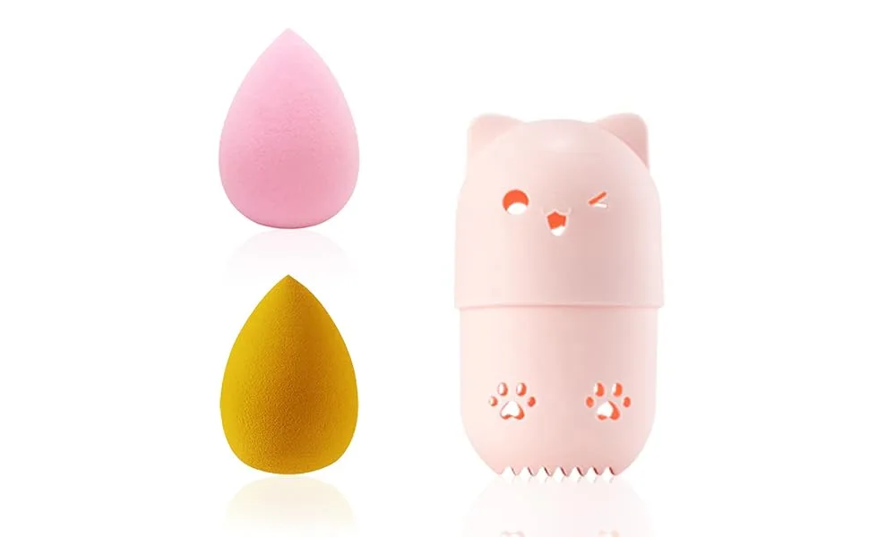 6-part make-up sponge set Sonku Beauty Blender sponge for primer blending rouge concealer powder cream with 1 sponge mixer container. - product information 2