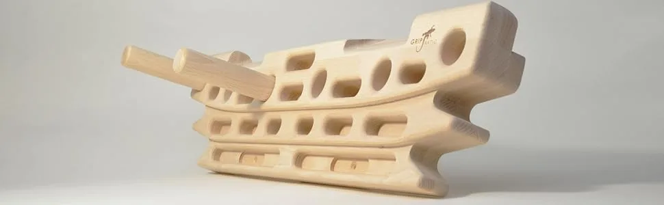 Gripnatic Fingerpeg 1.0 Hangboard - climbing board - fingerboard - Pegboard handles - beech wood in class A - with calisthenics rods for pull -ups - unique design - 120 kg load capacity - Gripnatic FingerPeg 1.0 Hangboard Climbing board Training Board for Fingerstrenght