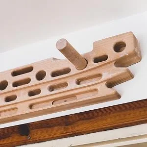 Gripnatic Fingerpeg 1.0 Hangboard - climbing board - fingerboard - Pegboard handles - beech wood in class A - with calisthenics rods for pull -ups - unique design - 120 kg load capacity - Home decor FingerPeg 1.0 Hangboard
