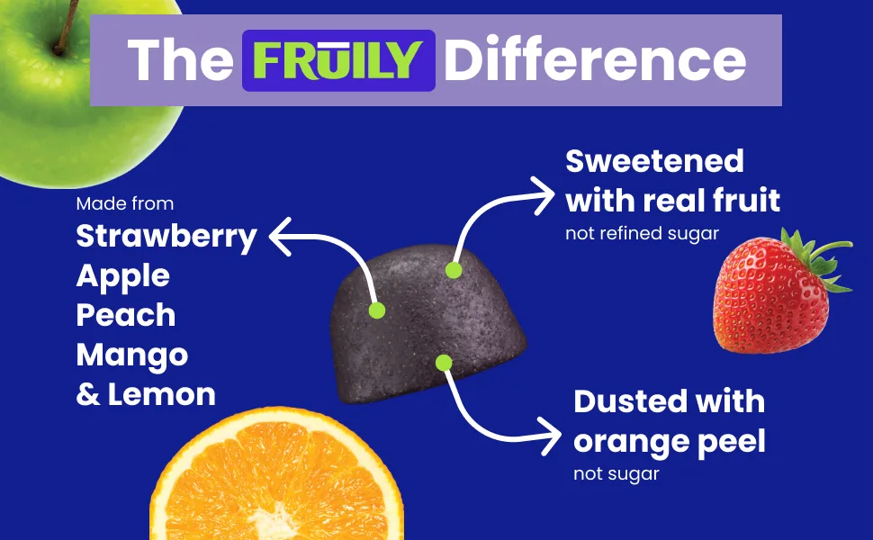 Fruily Organic Elderberry Immune with Vitamins C & D Zinc Mixed Fruit 50 Gummies - product information 3